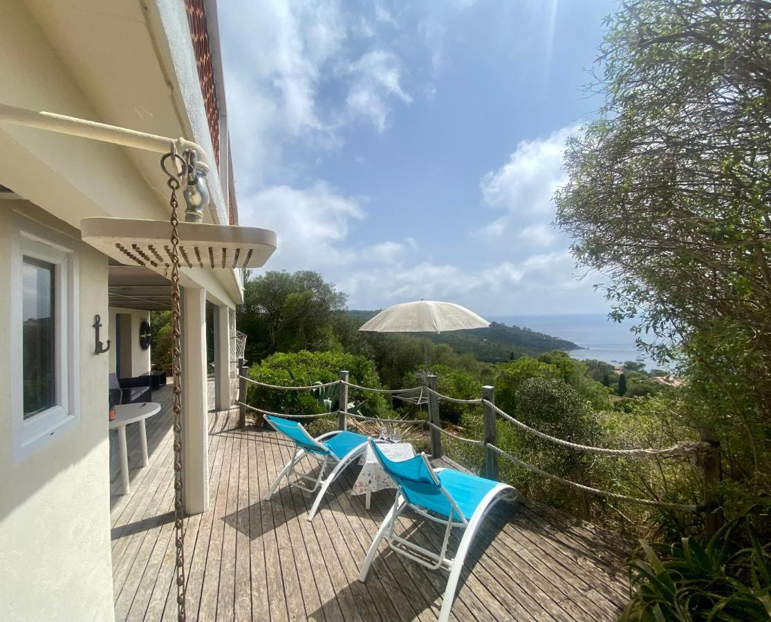 Apartamento Les Oreades, Studio Le Marin Avec Vue Mer Imprenable Île du Levant Exterior foto